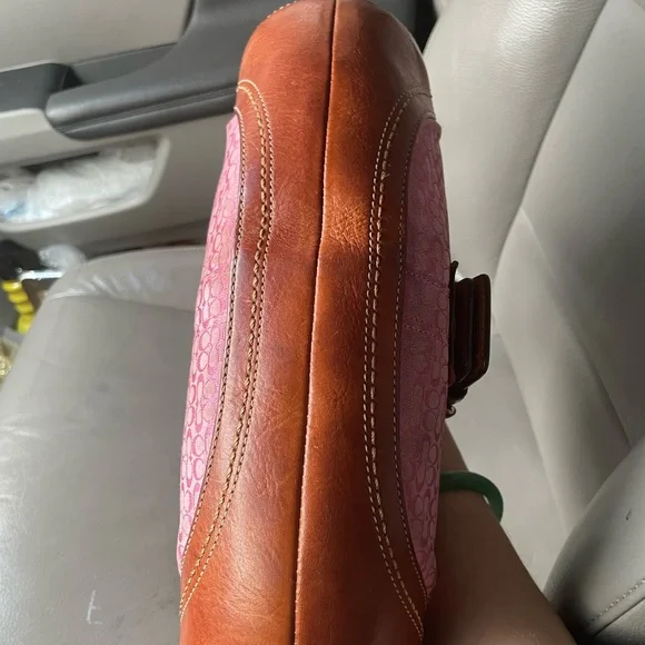 Rare Pink and Brown Coach SoHo - Picture 4 of 13